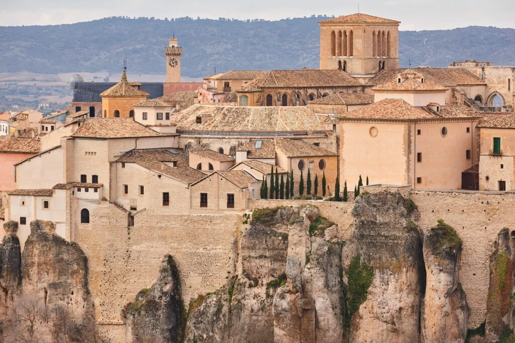 Cuenca old stone buildings. Rey viewpoint. Castilla La Mancha. Spain